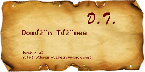 Domán Tímea névjegykártya