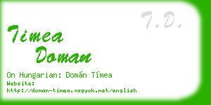 timea doman business card